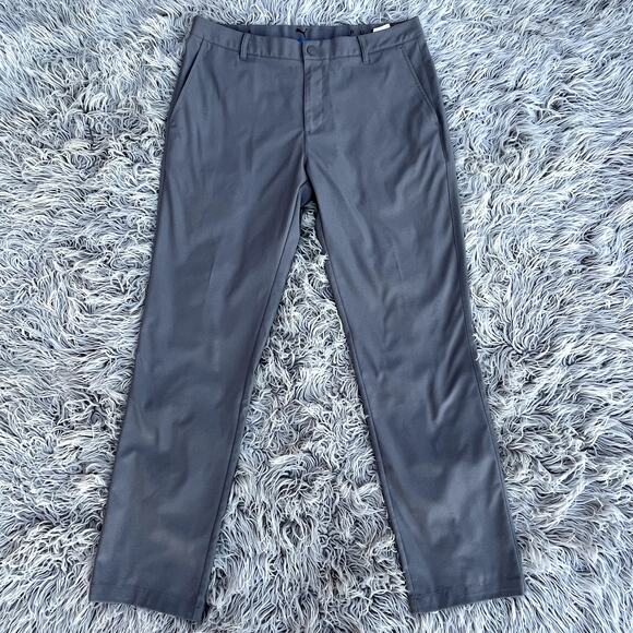 Puma Jackpot Golf Pants 34 R Gray Performance Fit Straight Leg UPF Stretch - Picture 2 of 10
